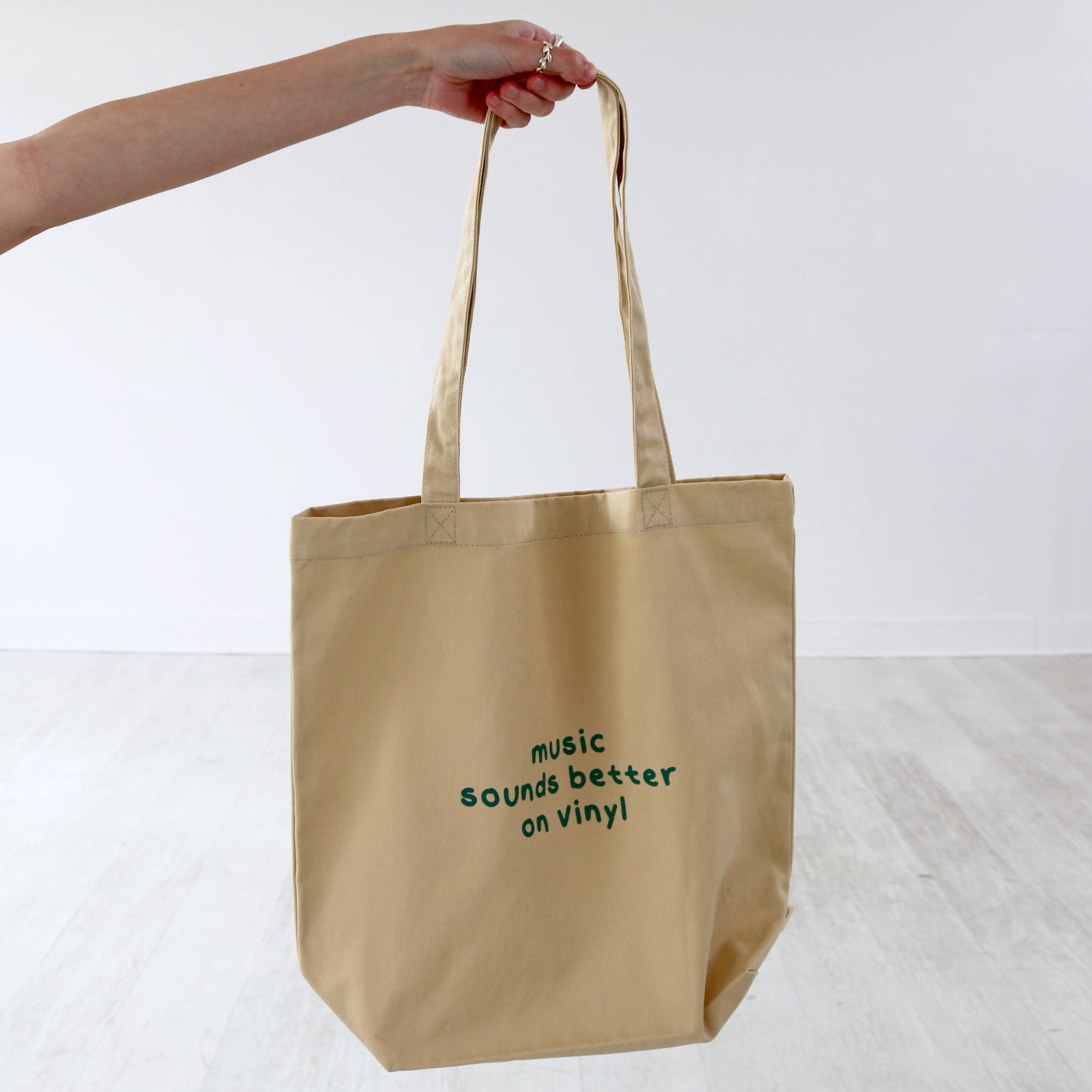 music sounds better on vinyl tote bag